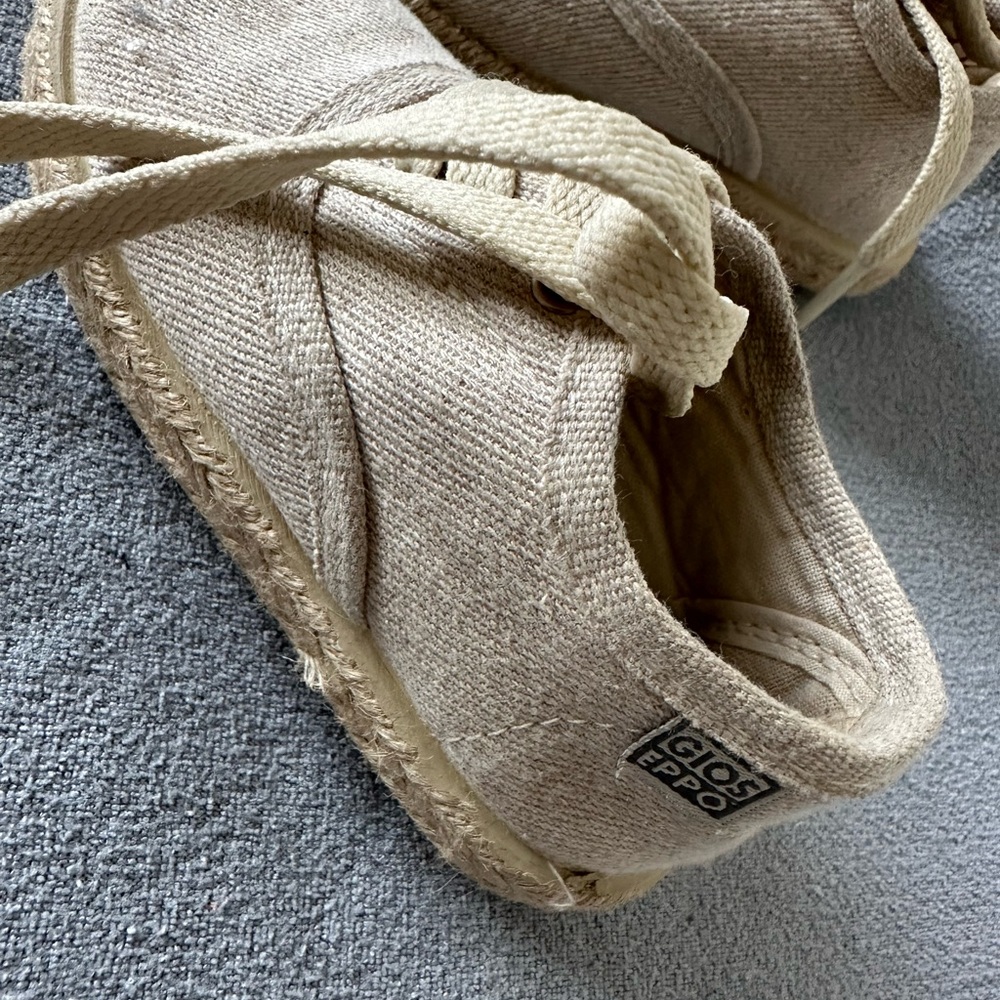 Kids Beige Canvas Sneakers